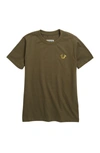 True Religion Kids' Gold Buddha Logo Tee In Olive