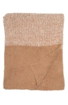 Barefoot Dreams Luxe Heathered Stripe Throw Blanket In Camel-stone