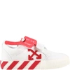 OFF-WHITE WHITE SNEAKERS FOR KIDS WITH RED ARROWS,OBIA006F21FAB001 0125
