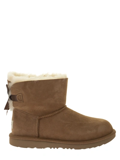 Ugg Kids' Mini Bailey Bow Ii - Ankle Boot In Chestnut