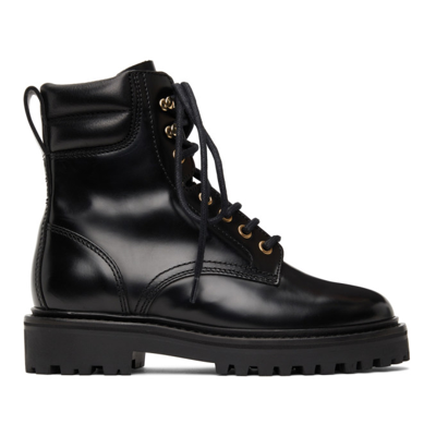 Isabel Marant Campa Combat Boots In Black Leather