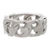 Givenchy Silver G Chain Ring In 040 Silvery
