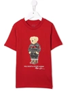 Polo Ralph Lauren Polo Bear-print Short-sleeved T-shirt In Red