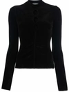 Msgm Cut-out Detail Knitted Top In Black