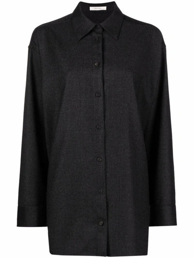 The Row Elada Button-down Shirt In Black