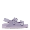 Gucci Pastel Lavender Rubber Sandals In Purple