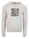 SAINT LAURENT OPTICAL ILLUSION HOODIE DIRTY ECRU