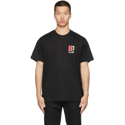 Burberry Logo Print Cotton Jersey T-shirt In Black