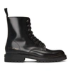 COMMON PROJECTS BLACK COMBAT LACE-UP BOOTS