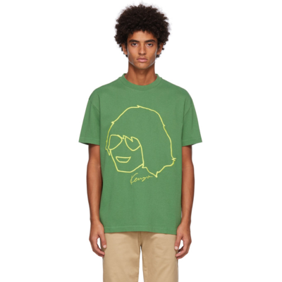 Kenzo Neon Sketch Graphic T-shirt In Green