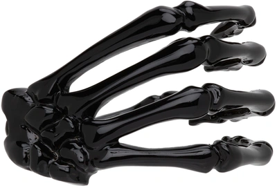 Raf Simons Skeleton Hand Cuff Bracelet In Black