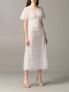 Ermanno Scervino Dress  Lace Dress With Rhinestones In White