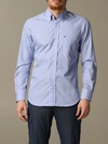 Xc Slim Fit Shirt With Button Down Collar In Gnawed Blue