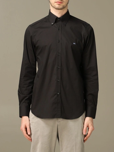 Xc Shirt In Slim Stretch Cotton In Black