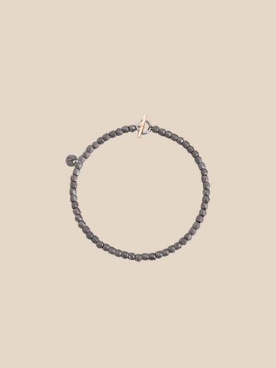 Dodo Bollicine Mini Granelli  Bracelet  In Titanium In Black