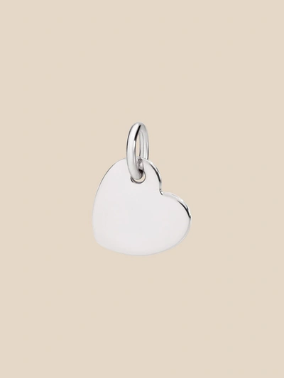 Dodo Heart Pendant In Rhodiumplated 18 Kt White Gold
