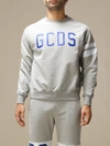 Gcds Cotton Sweatshirt With Basic Logo In Grey