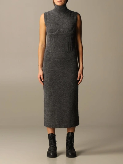 slim fit dress slacks Fendi // Grey Cowl Gathered Dress – VSP Consignment main image 0