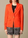 Pinko Gomberto 5  Jacket In Fabric Stitch In Strawberry