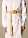 Bottega Veneta Horseshoe Buckle Double Strap Belt In Blush Pink
