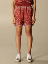 Golden Goose Cinderella Paisley-print Shorts In Red