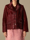 PRADA FUR COATS PRADA WOMAN COLOR RED,B74314014