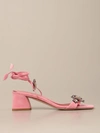 Roger Vivier Vivier Blossom  Sandal In Suede In Pink