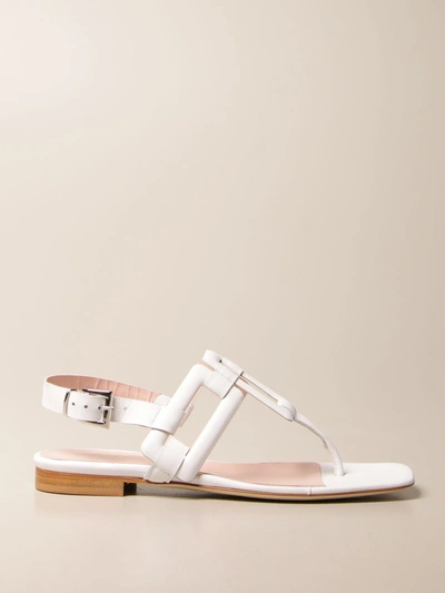 Anna F Flat Sandals . Flat Sandals In Nappa Leather In White