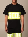 GCDS COTTON TSHIRT WITH BAND AND LOGO,335730214