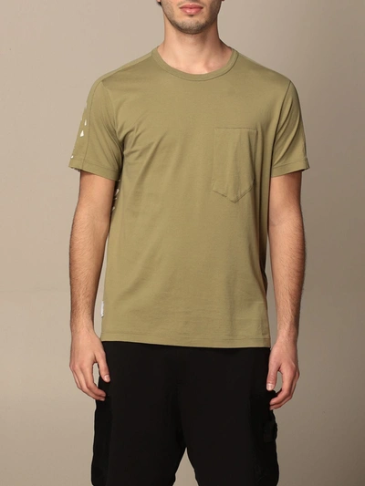 Stone Island Shadow Project Stone Island Cotton Tshirt With Back Print In Olive