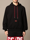 Gcds Sweatshirt With Rubber Logo In Black