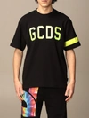 Gcds Cotton Tshirt With Big Logo In Lime