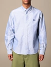 Kenzo Tiger-motif Long-sleeve Shirt In Blue 1