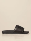 Heron Preston Logo-debossed Open-toe Slides In Black