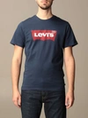 Levi's Cotton Tshirt With Logo In Blue