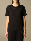 Mcq By Alexander Mcqueen Black Graphic-print T-shirt Woman