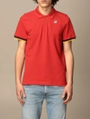 K-way Vincent Contrast Stretch Polo In Red