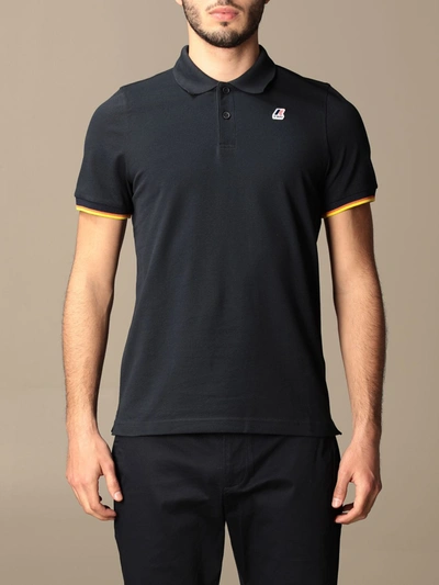 K-way Polo Shirt  Men Color Navy In Navy