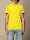 K-way Vincent Contrast Stretch Polo In Lemon