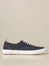 Thom Browne Navy Heritage Vulcanized Sneakers In Navy