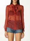 SAINT LAURENT SHIRT IN POLKA DOT SILK,333950014