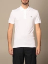 Lacoste Logo-embroidered Polo Shirt In White