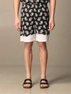 Msgm Paisley-print Knee-length Shorts In Black