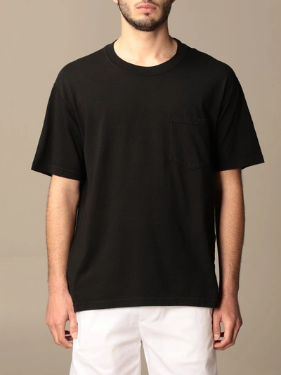 Mauro Grifoni Basic Tshirt With Patch Pocket In Black