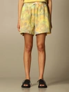 Msgm Tie-dyed French Cotton-terry Shorts In Multicolor