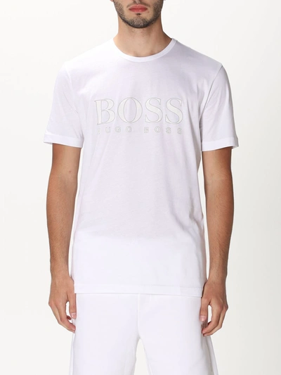 Hugo Boss Tshirt With Logo In White