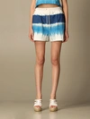 Alberta Ferretti Tie-dye Track Shorts In Blue