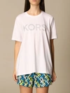 Michael Michael Kors Logo Tshirt In White