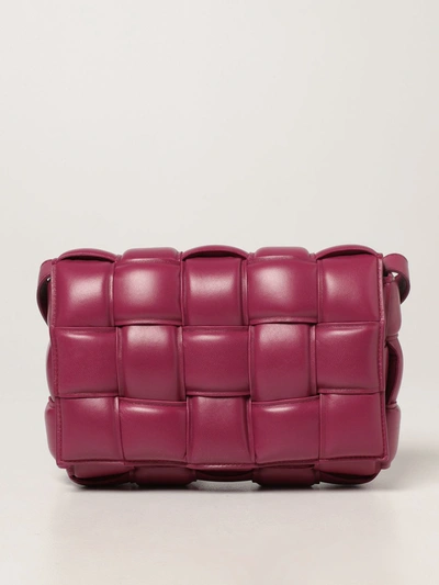 Bottega Veneta Padded Cassette  Bag In Woven Nappa In Cyclamen