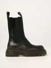 Bottega Veneta Bv Tire Clear Sole Chelsea Boot In Black